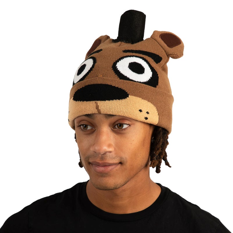 Five Nights at Freddy's Bioworld Adult Five Nights at Freddy's Freddy Fazbear Big Face Beanie - Image 5
